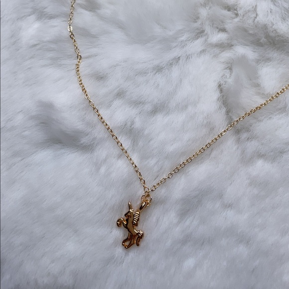 Unicorn charm woman’s necklace - Picture 2 of 2
